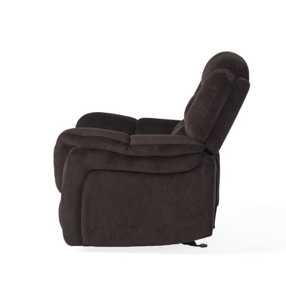 Wise Plush Fabric Glider Recliner Chair - Brown