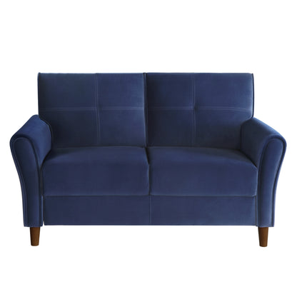 Astoria Velvet Loveseat - Blue