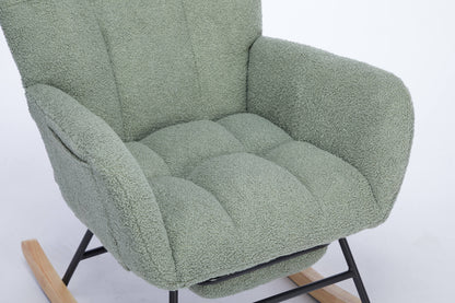 Hari II Modern Nursery Rocking Chair - Green