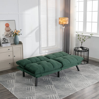 Vega Convertible Folding Modern Sofa Bed - Emerald