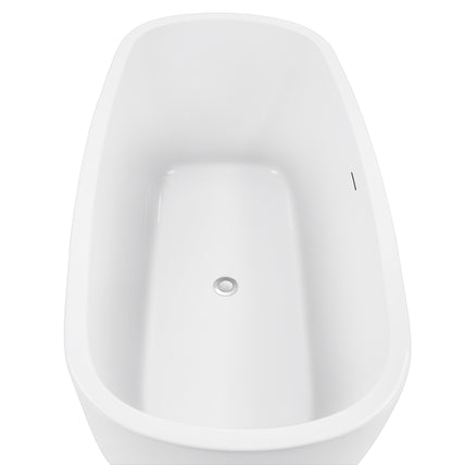 Timo 67"  Acrylic Freestanding Soaking Bathtub  - White