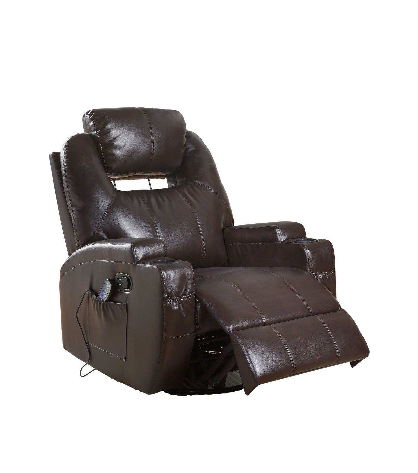 Rocker PU Recliner - Brown