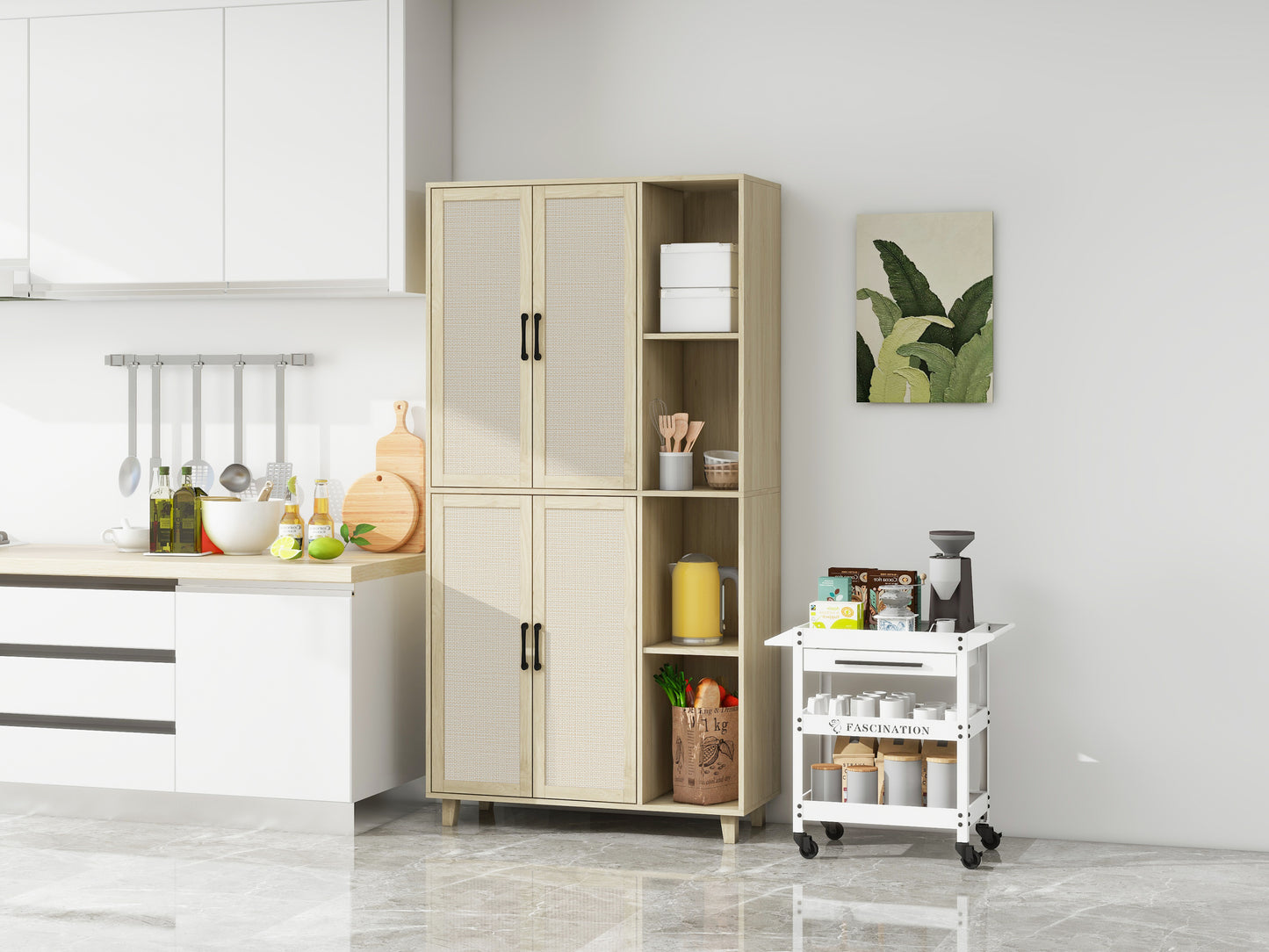 Acuna II 4 Door Storage Cabinet - Natural