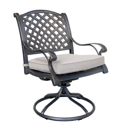 Rosita Patio Dining Swivel Rocker (Set of 2) - Tan