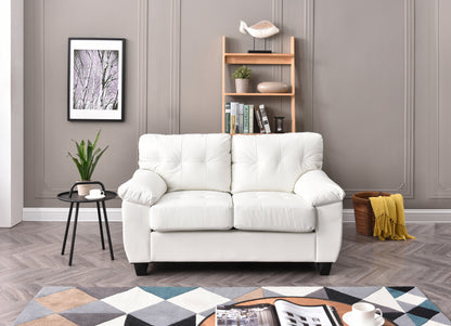 Silva Contemporary Loveseat - White