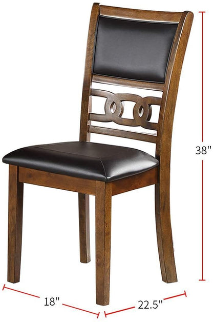 Watson Dining Chairs (Set of 2)- Walnut+Black