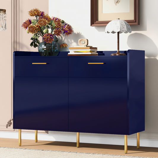 Melo Wooden Storage Cabinet - Navy Blue