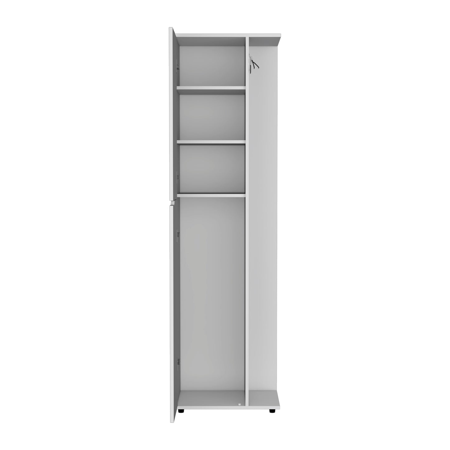 Lance One Door Storage Cabinet - White