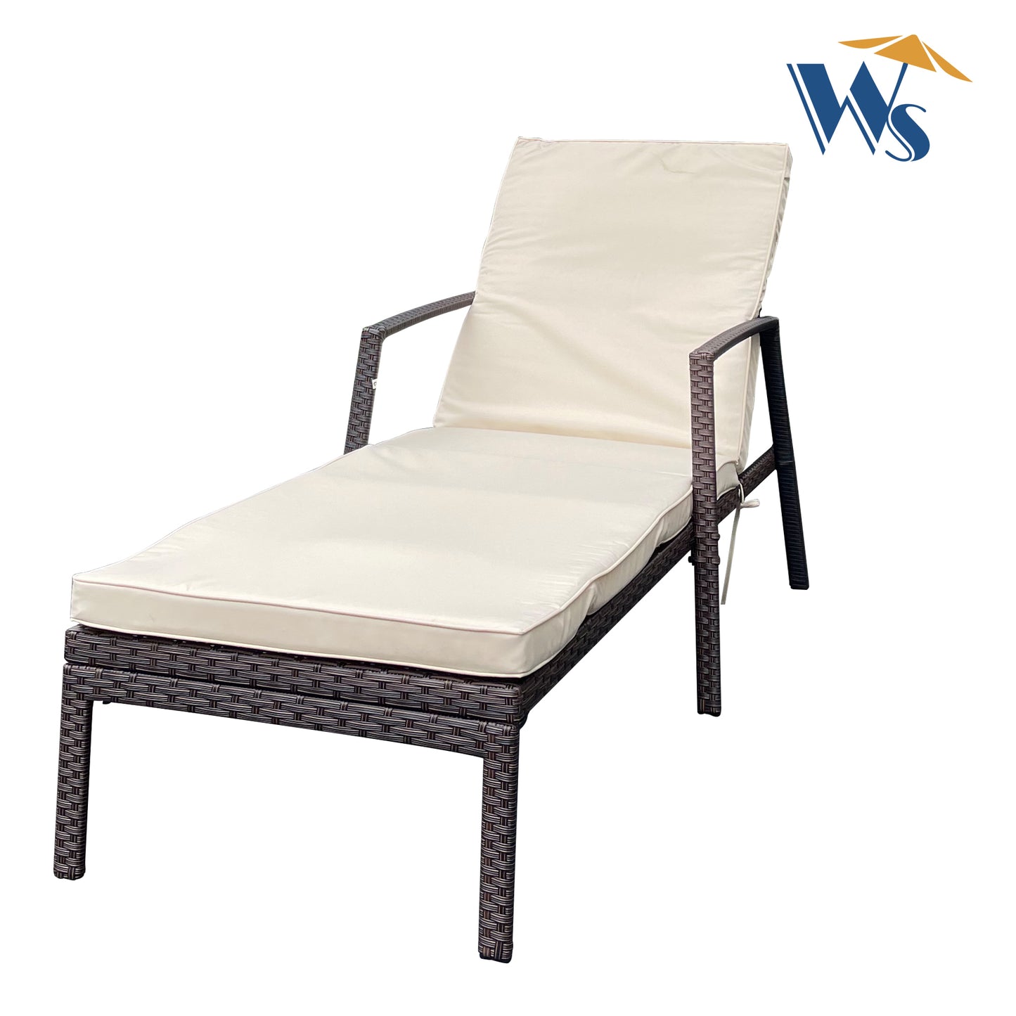 Davila Wicker Patio Chaise Lounges Chair -  Brown