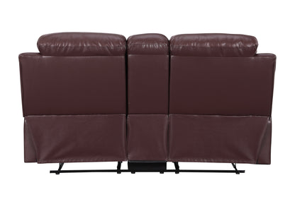 Rowan Reclining Console Loveseat - Burgundy