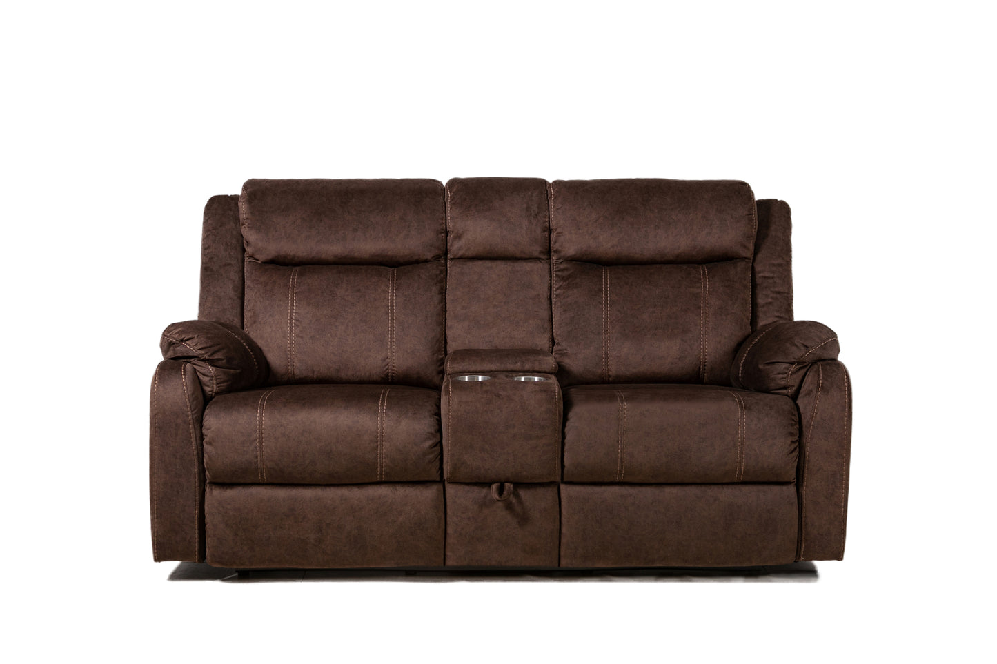 Sonet Recliner Console Loveseat - Coffee