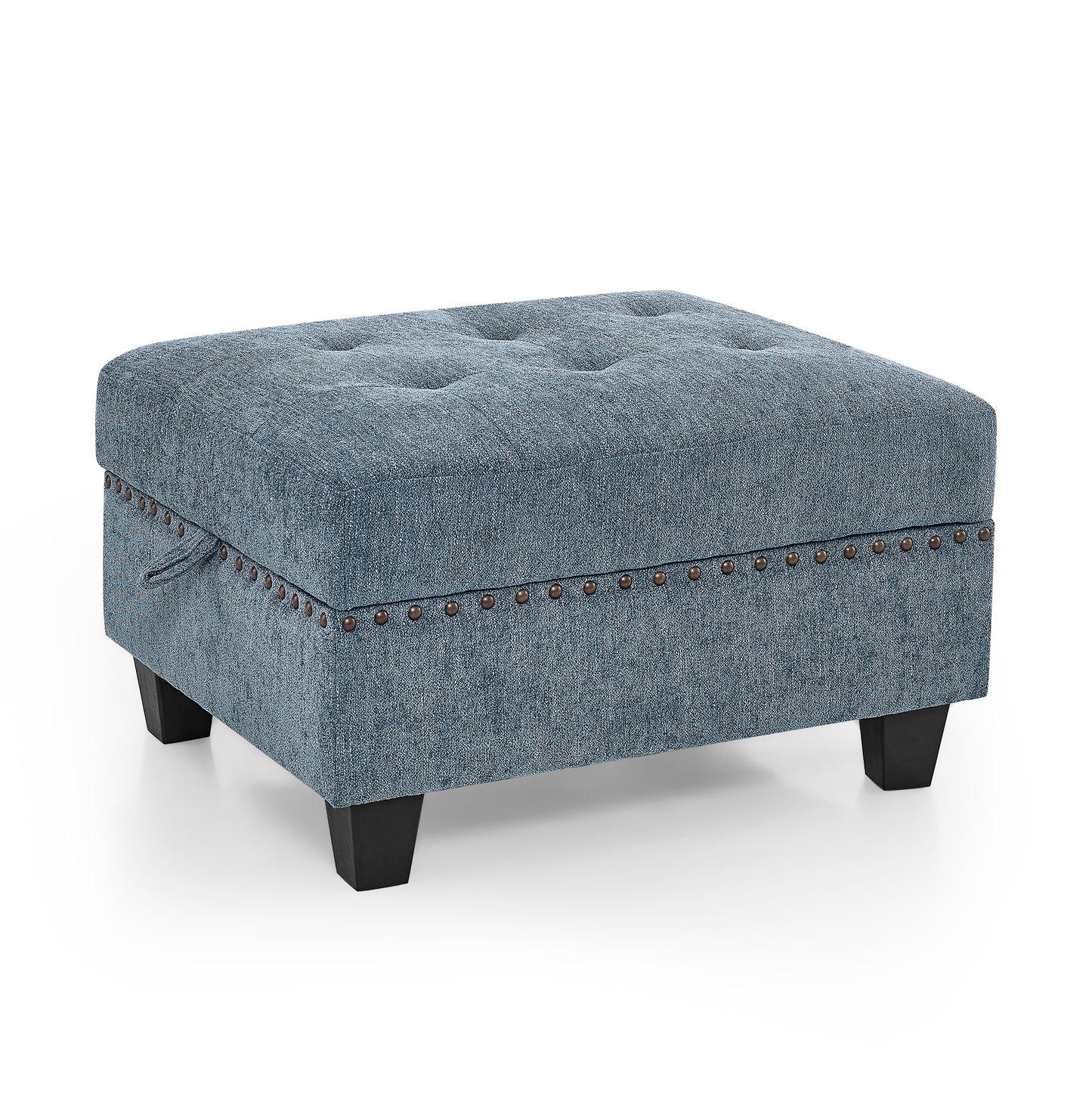 Molly Modular Sectional Sofa Two Single Chair ,Two Corner and Two Ottoman - Navy Blue