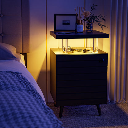 NX LED Nightstand - Black