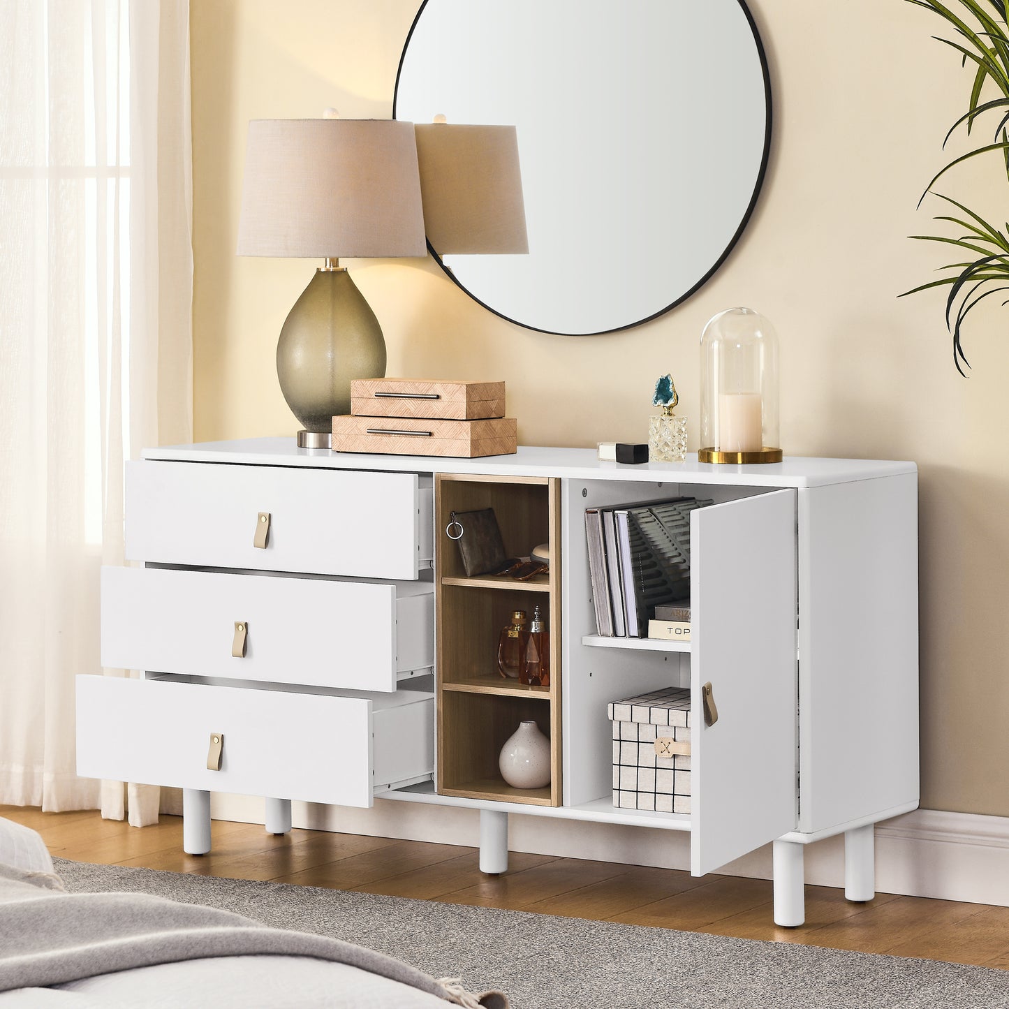 Haru Storage Wooden Cabinet - White