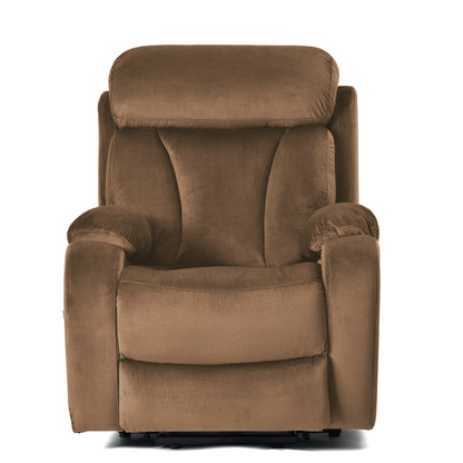 Rios Velvet Lift Chair Recliner - Brown