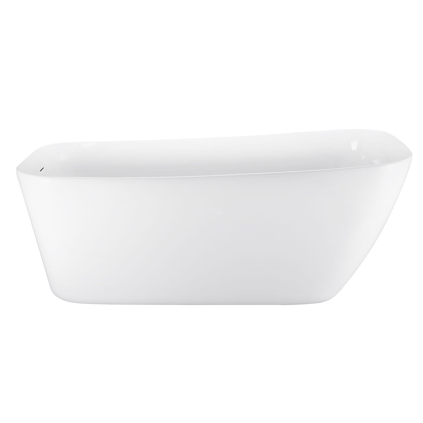 Amir 66" Acrylic Freestanding Soaking Bathtub  - White