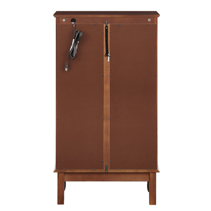 Karla Lighted Curio Diapaly Cabinet - Walnut