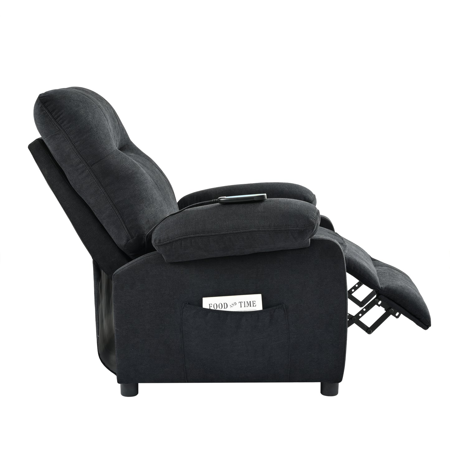 Aston Recliner Chair with Message and Heater - Black