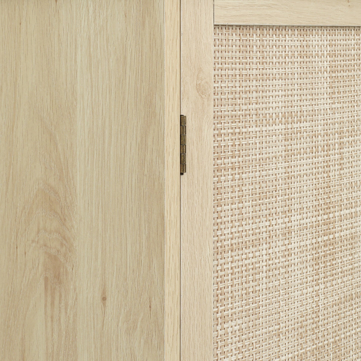 Robu 4 Door Cabinet with 1 Drawer - Natural