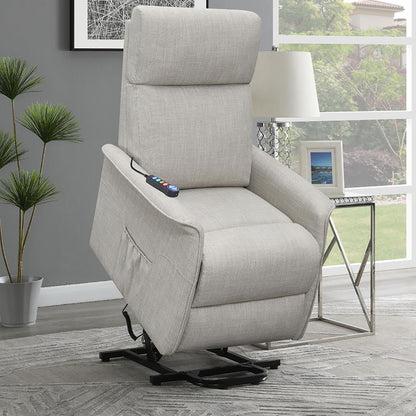 Morgan Power Lift Recliner with Massage Function - Beige