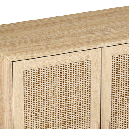 Tero 4 Door Rattan Cabinet - Natural