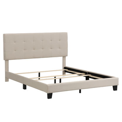 Eve Queen Size Platform Bed Frame - Beige