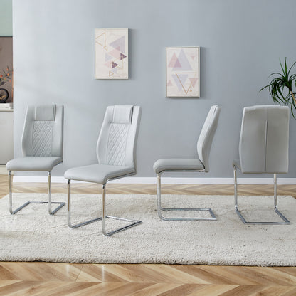 Skye Dining Chair Metal Leg (Set of 6) - Light Gray