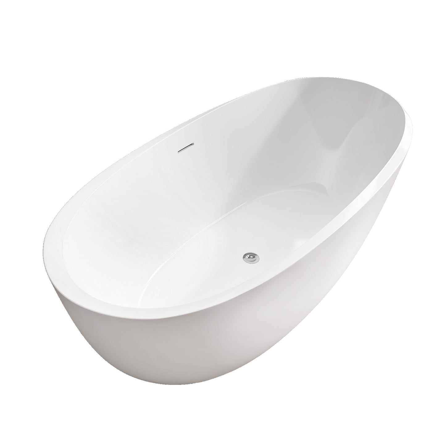 Mody 67" Acrylic Freestanding  Soaking Bathtub - Gloss White