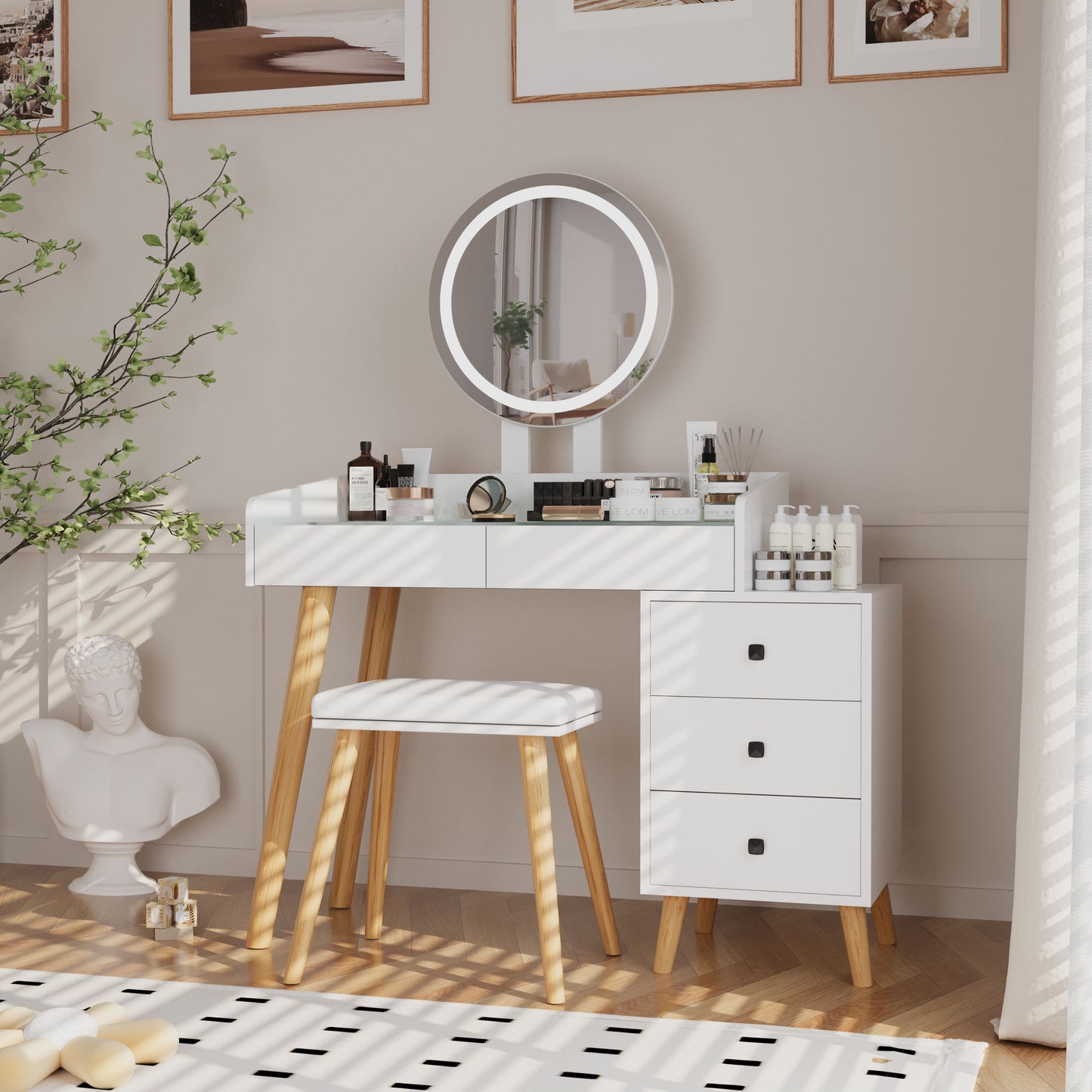 Mina Dressing Table with LED