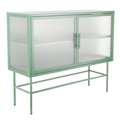 Pratt II Double Door Tempered Glass Sideboard - Mint Green