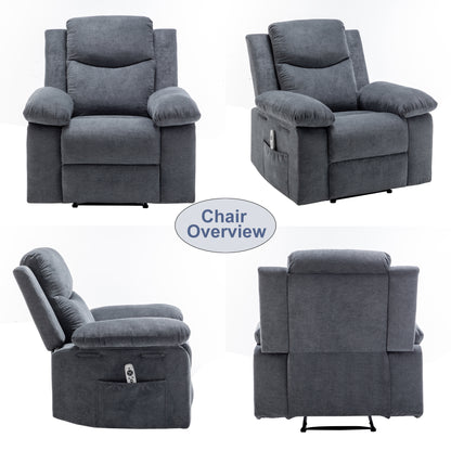 Aether Power Recliner Chair with Adjustable Massage Function - Dark Gray