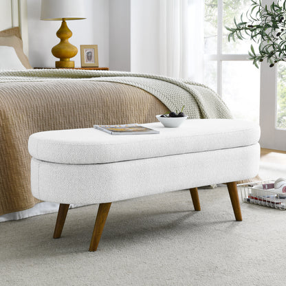 Amari Ottoman Storage Benches - White