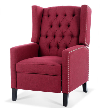 Nix Wide Manual Wing Chair Recliner - Red