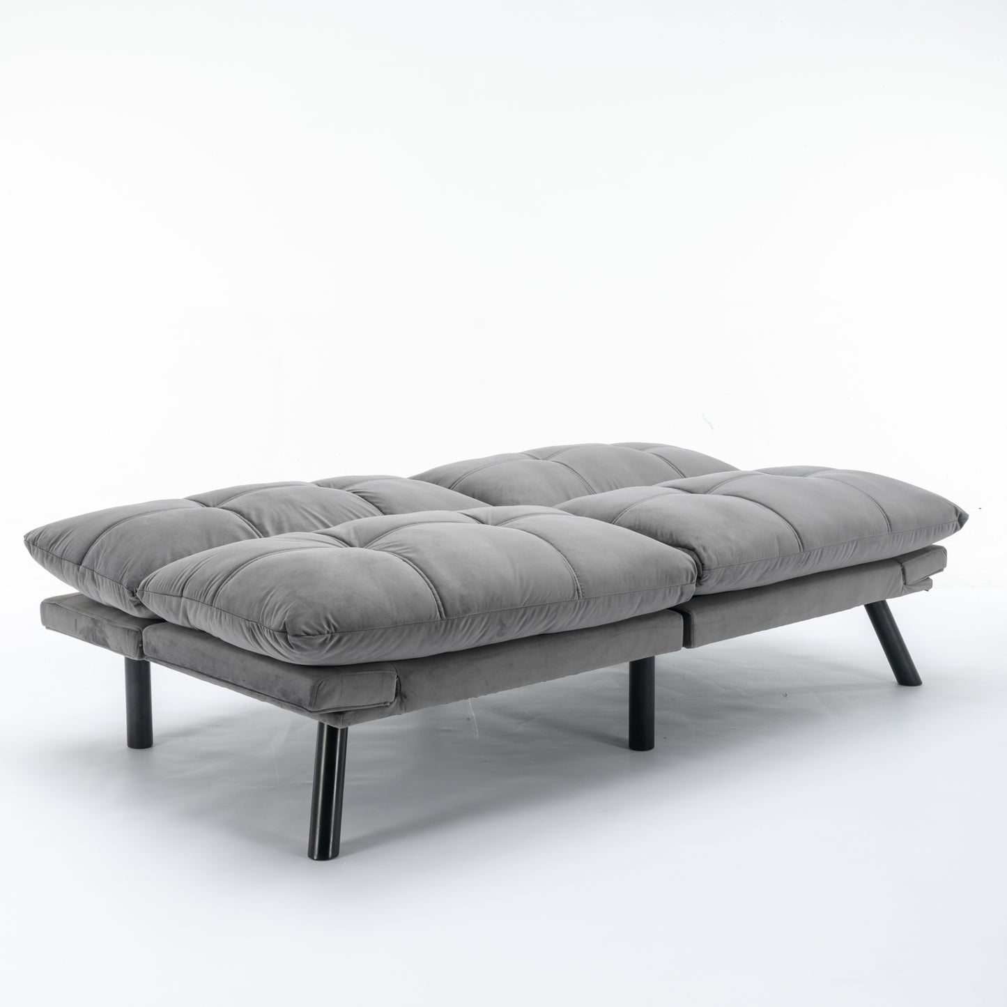 Vega Convertible Folding Modern Sofa Bed - Light Gray