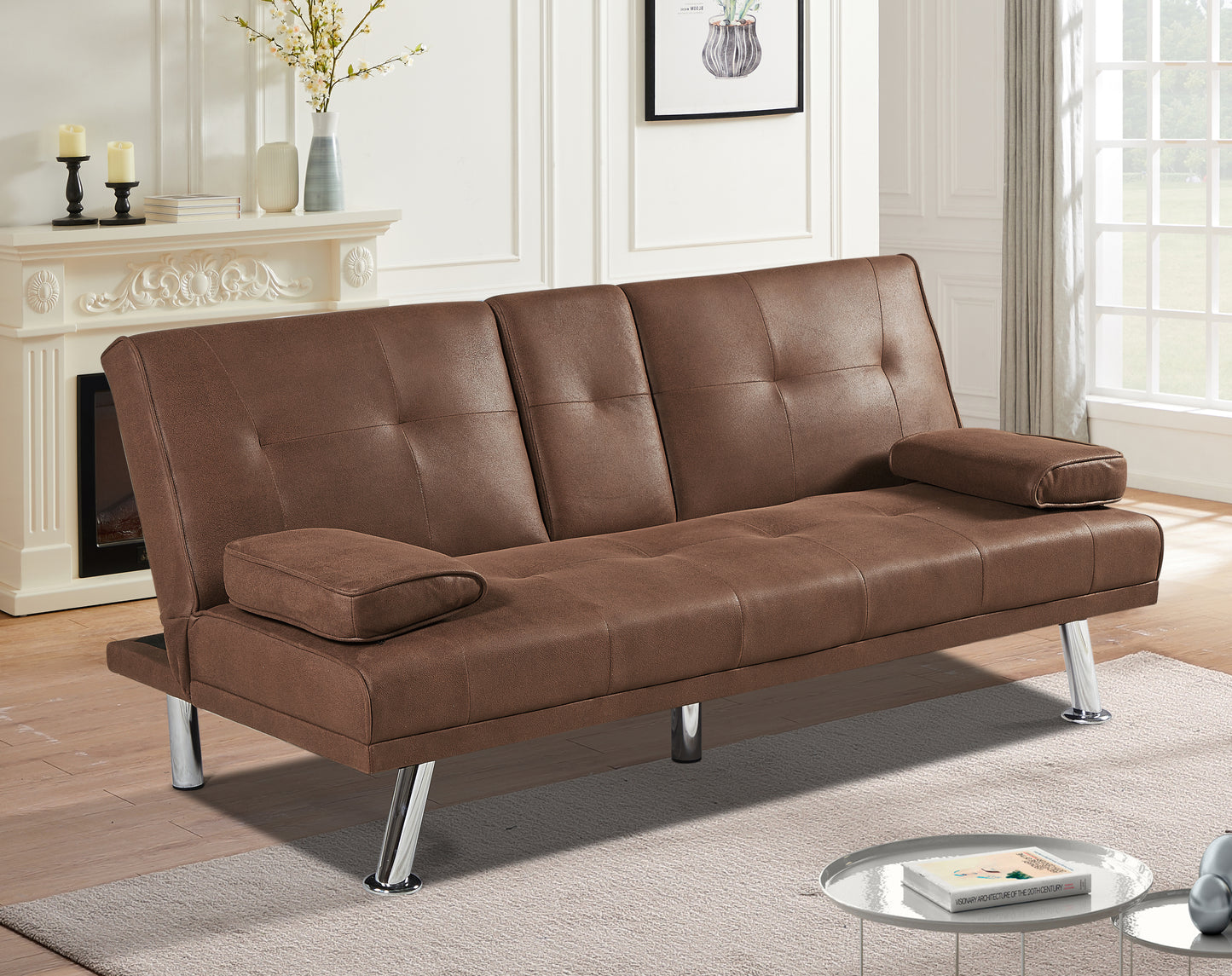 Nadi Convertible Sofa Bed  - Coffee