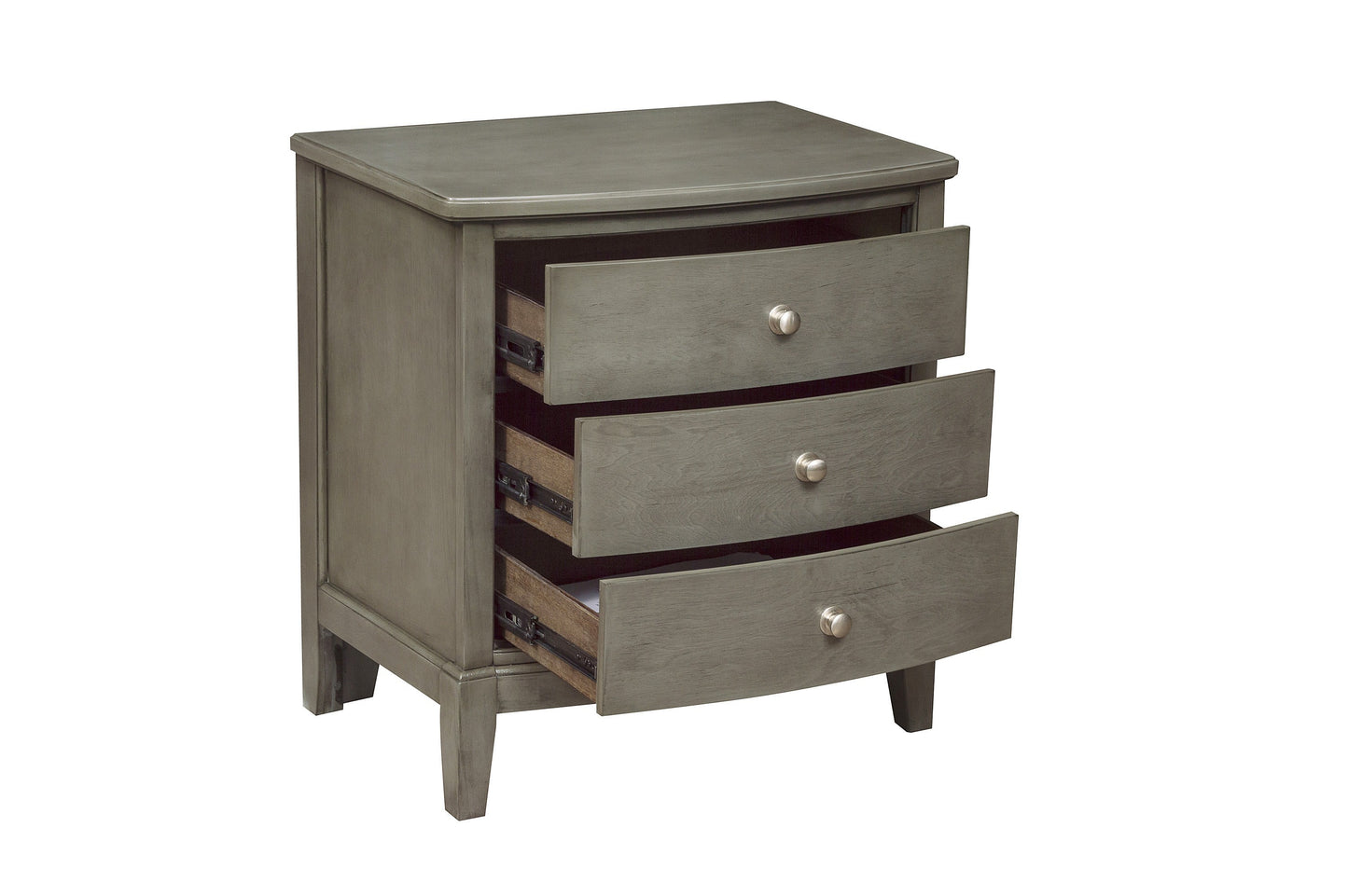 Marina3 Drawers Nightstand - Gray