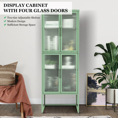 Nera II Tempered Glass Cabinet - Mint Green