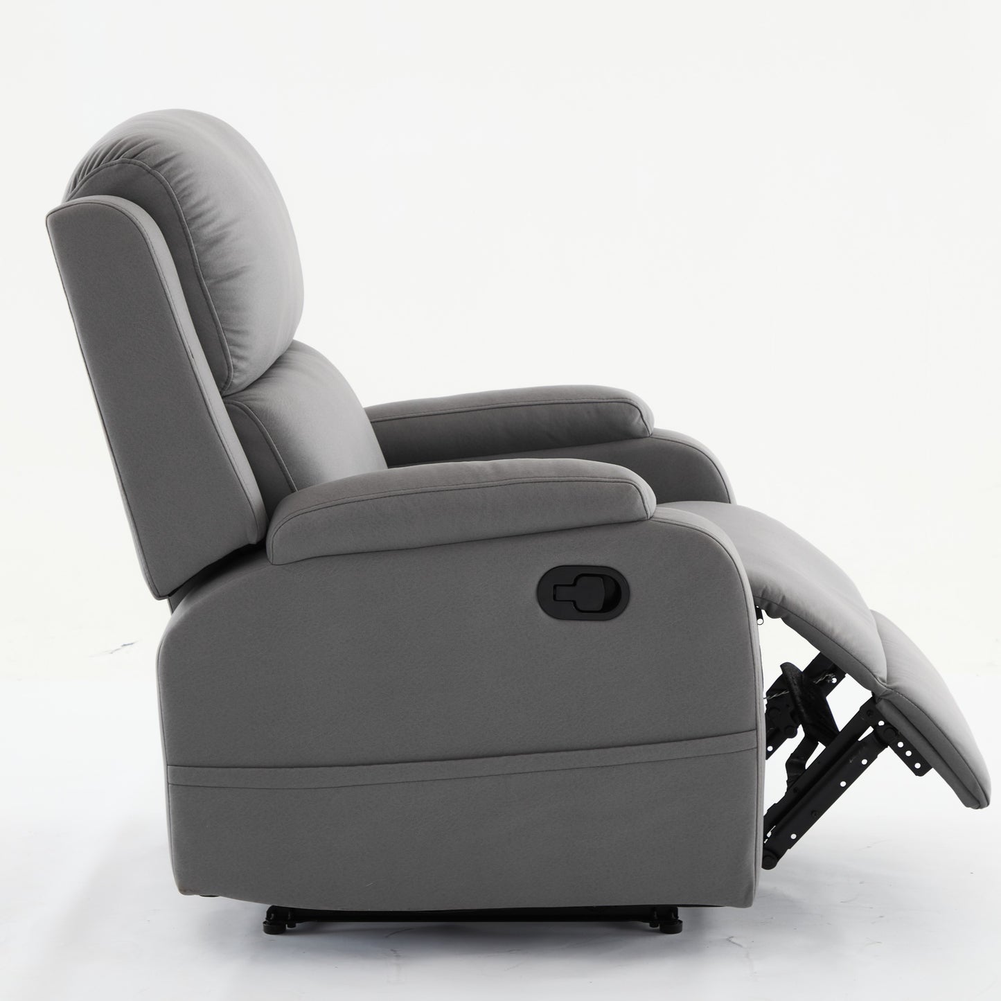 Davila Manual Reclining Sofa Chair with Footrest - Gray