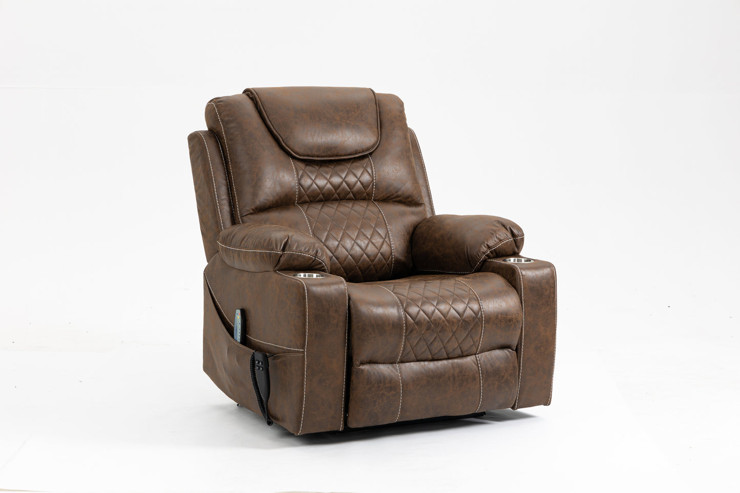 Morris Power Lift Recliner Motion Reclining Chair - Brown