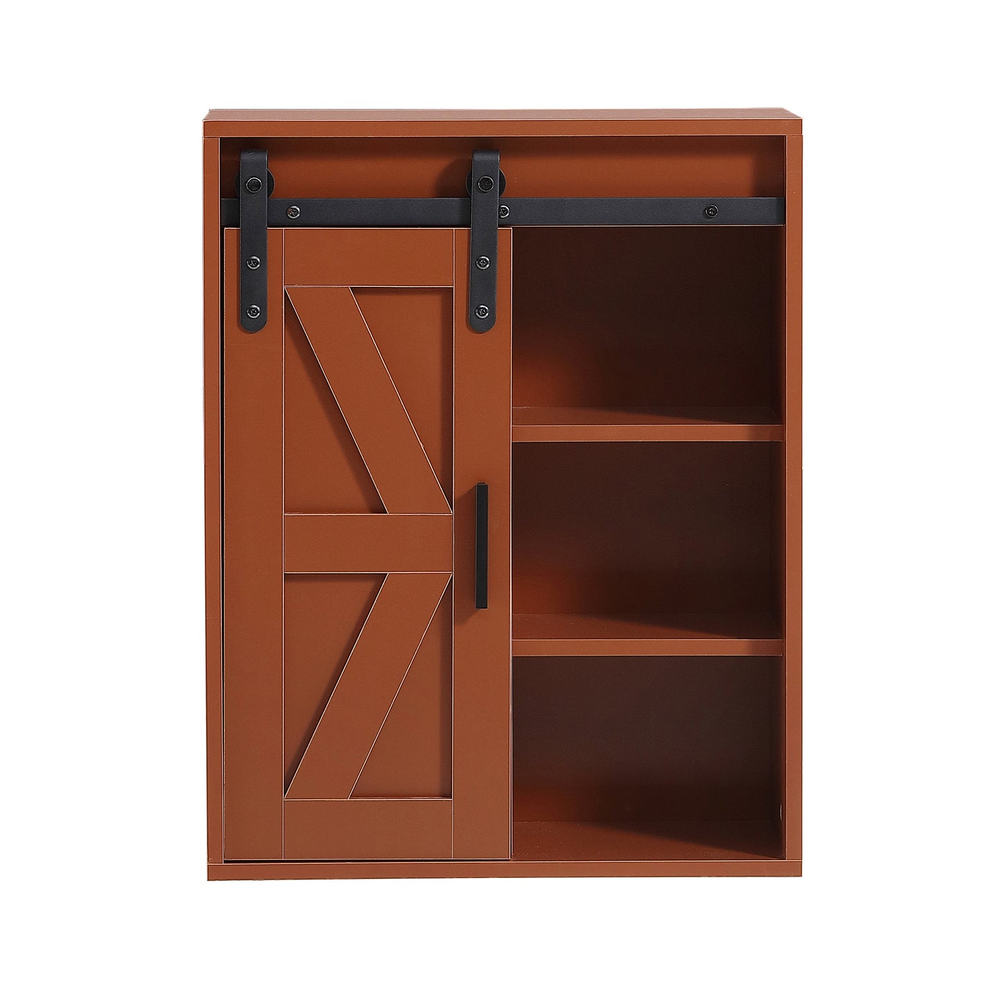 Lumber Wood  Storage Cabinet - Brown