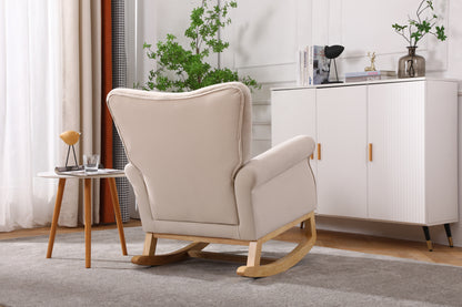 Jarvis Velvet Rocking Chair - Beige