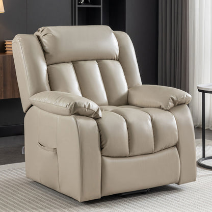 Trevino Electric Power Recliner Chair with Massage And Heating - Beige