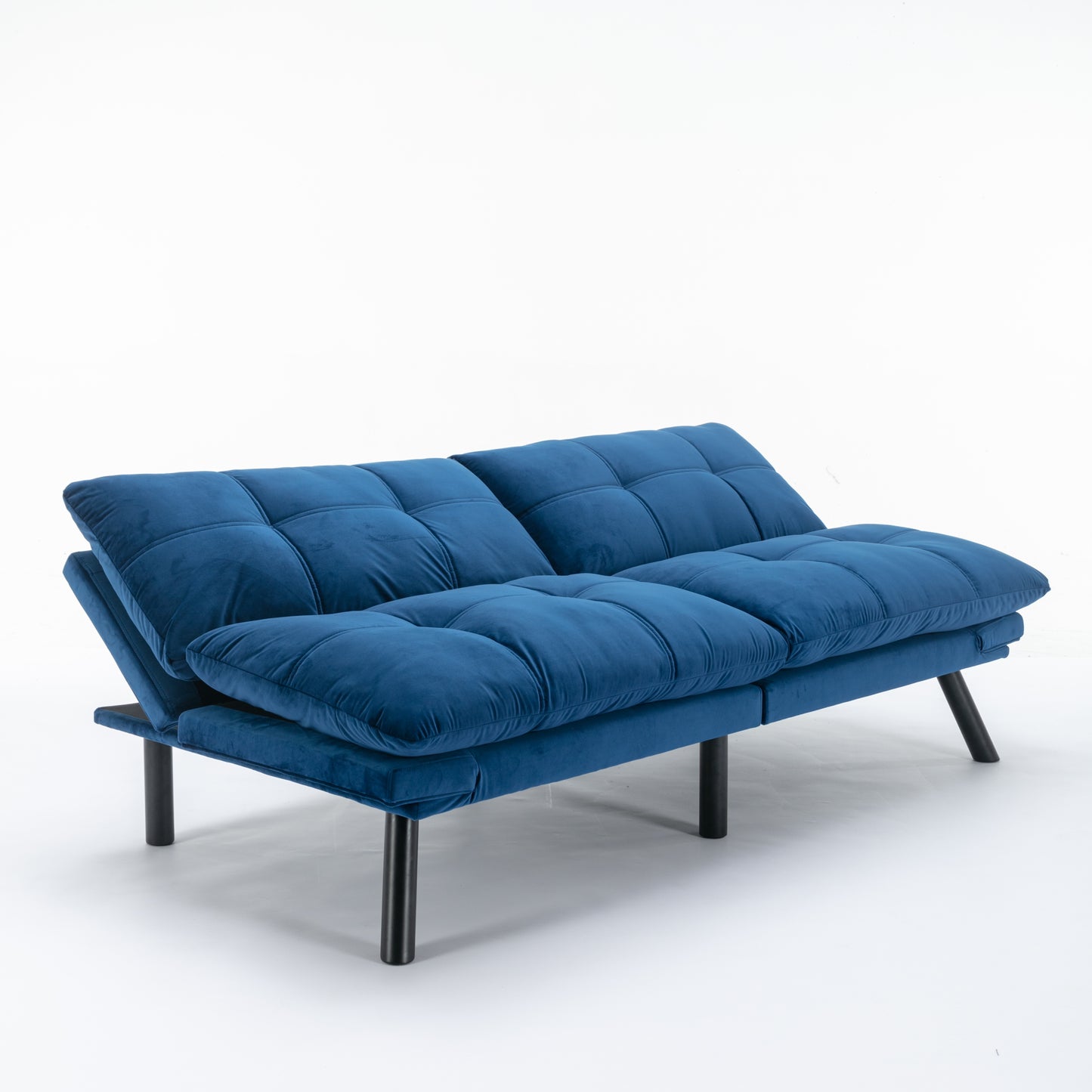 Vega Convertible Folding Modern Sofa Bed - Navy Blue