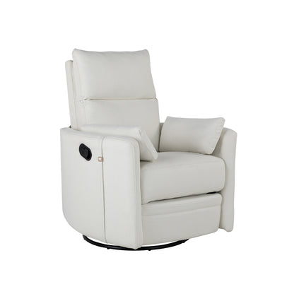 Niki Upholstered Swivel Recliner - Beige