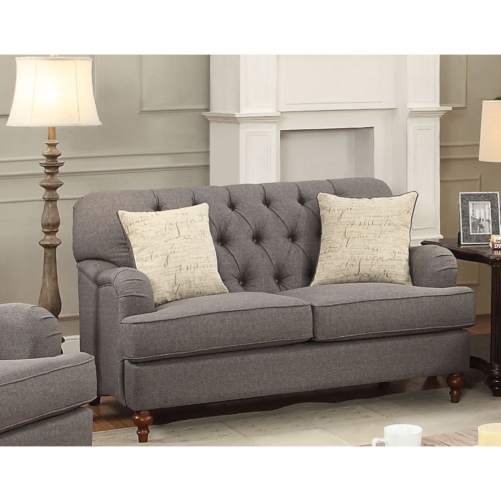 Alianza Loveseat w/2 Pillows - Dark Gray