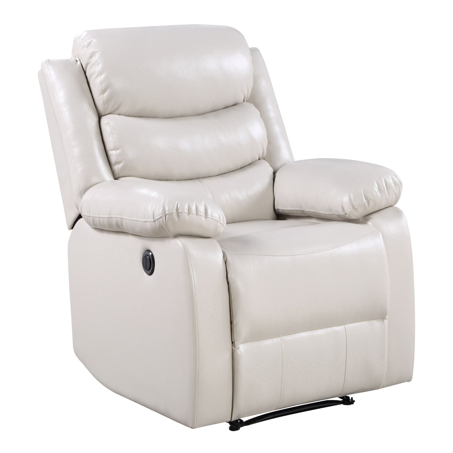 Kingston Power Recliner with Pillow Top Arms - Beige