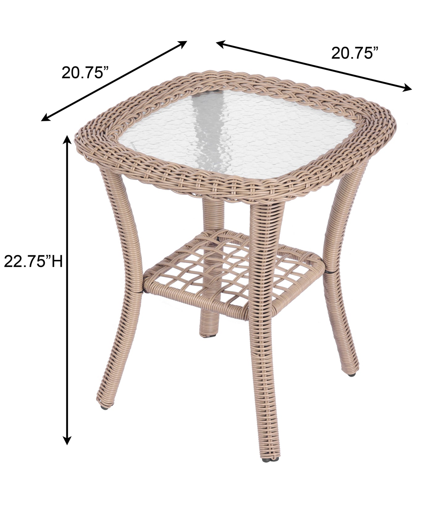 Vern 3 Pieces Outdoor Wicker Swive Rocking Chair Set