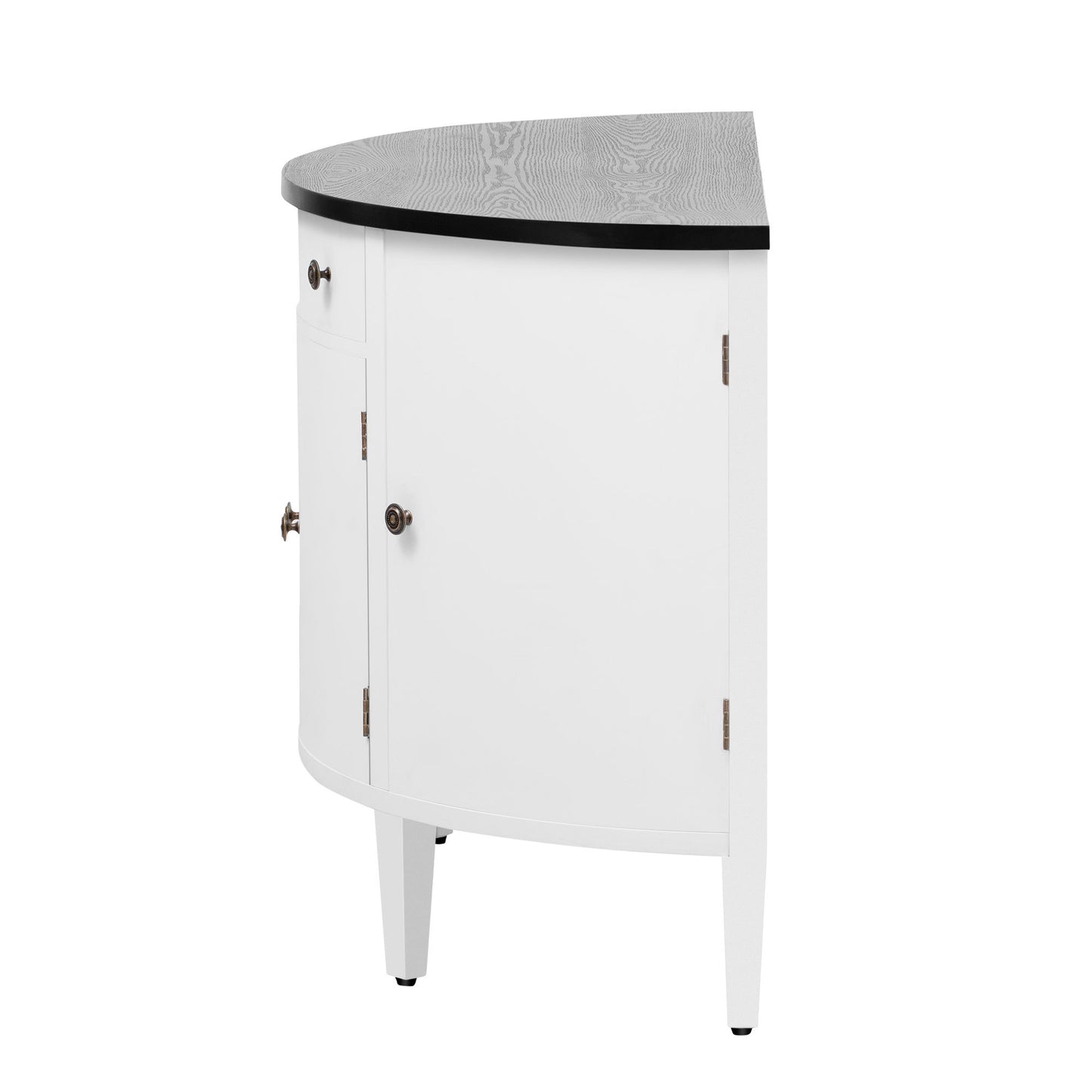 Hobs Curved Design Storage Cabinet - White