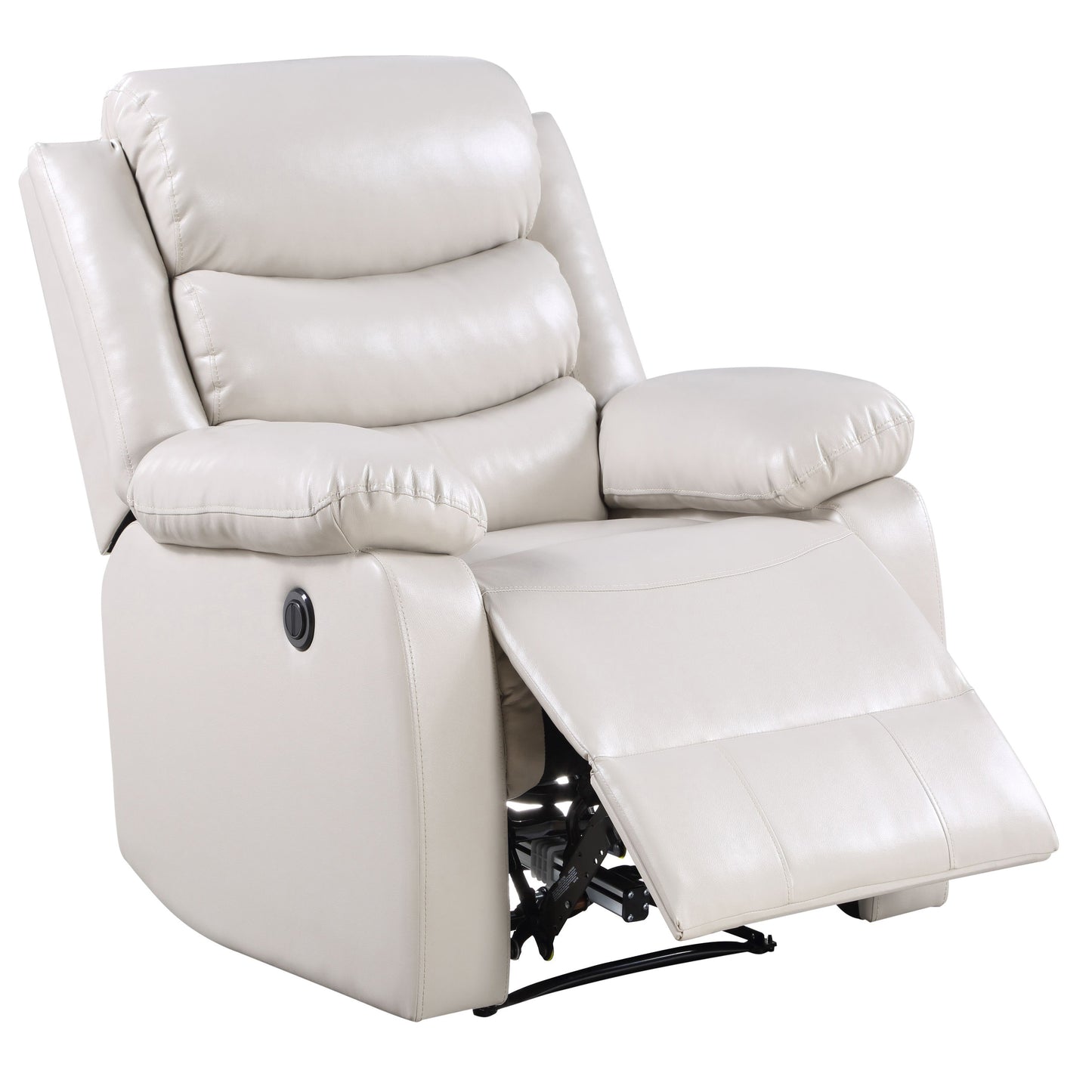 Kingston Power Recliner with Pillow Top Arms - Beige