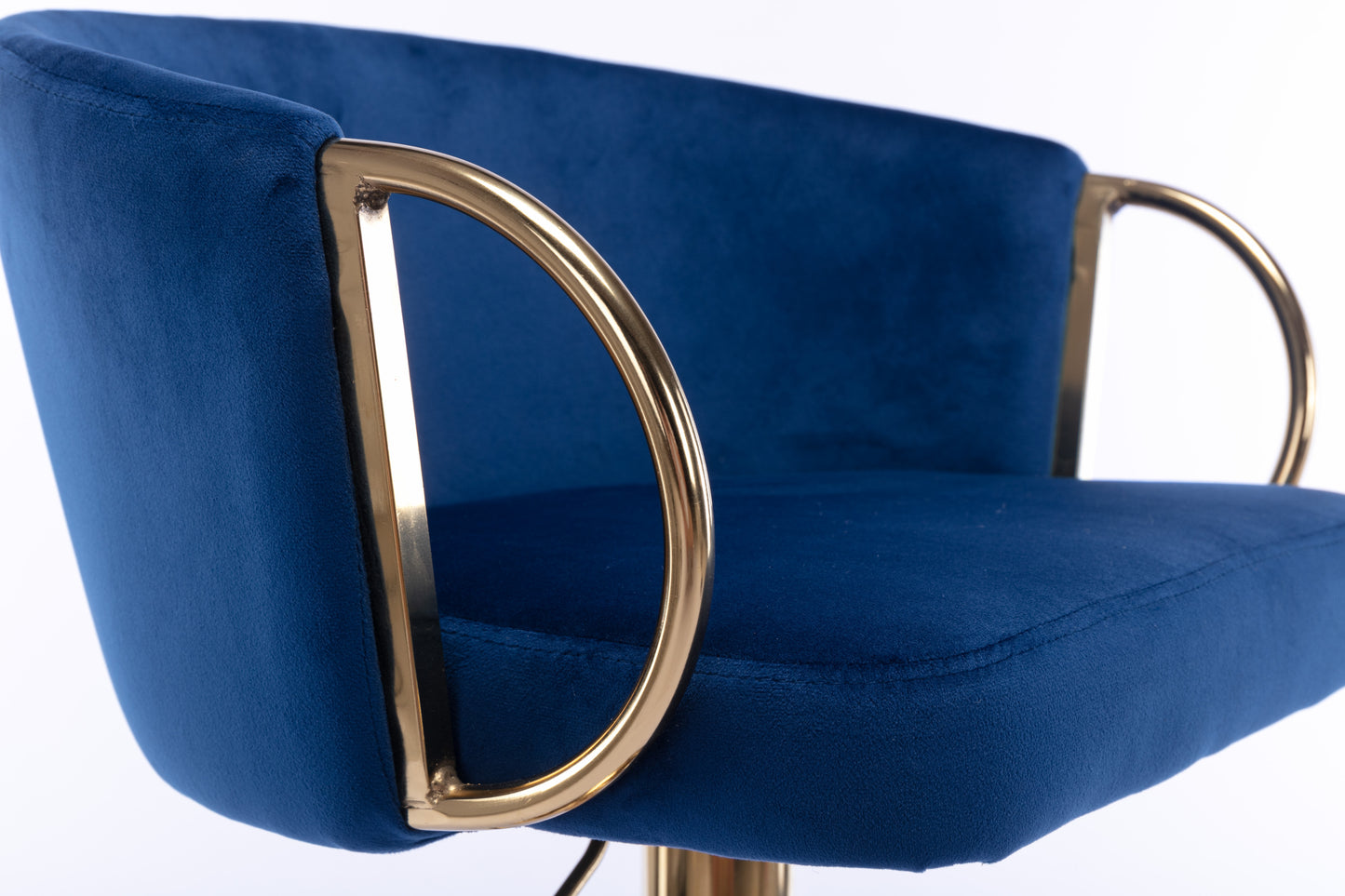 Echoes Velvet Swivel Bar Stools -  Navy Blue Set of 2